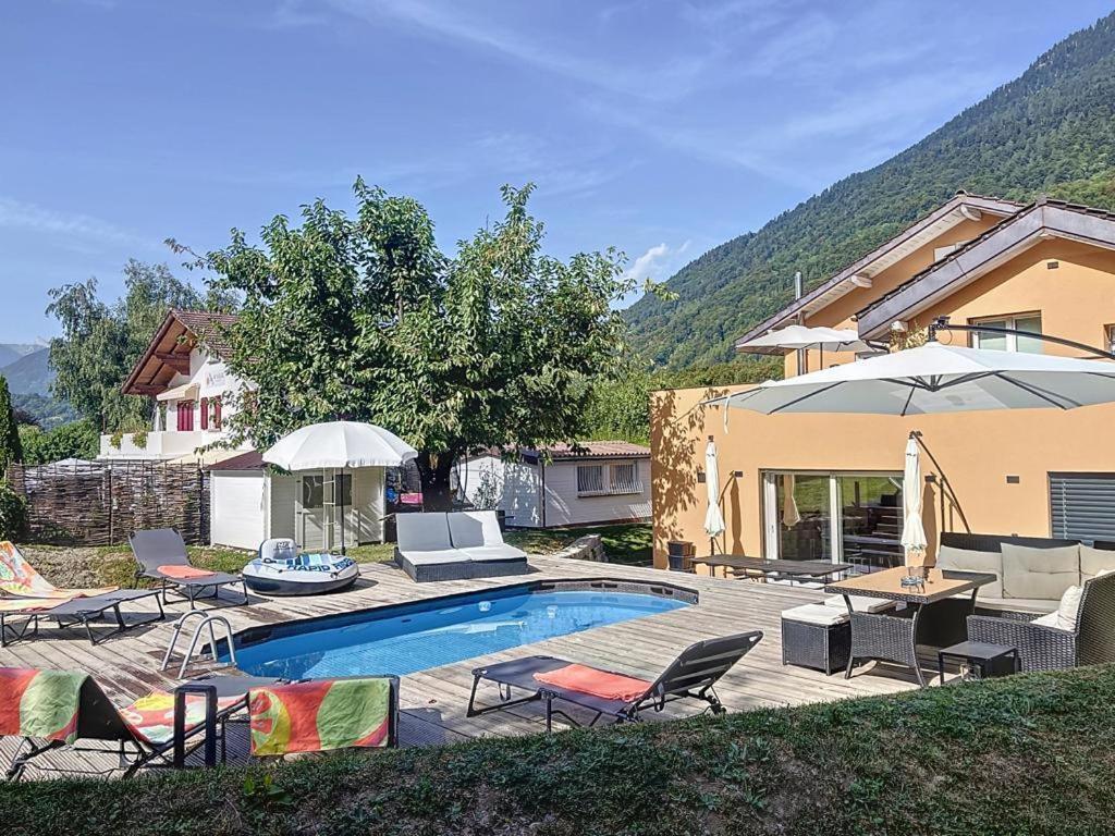 Appartement Moderne Avec Terrasse Et Piscine A Chatel Sur Bex מראה חיצוני תמונה